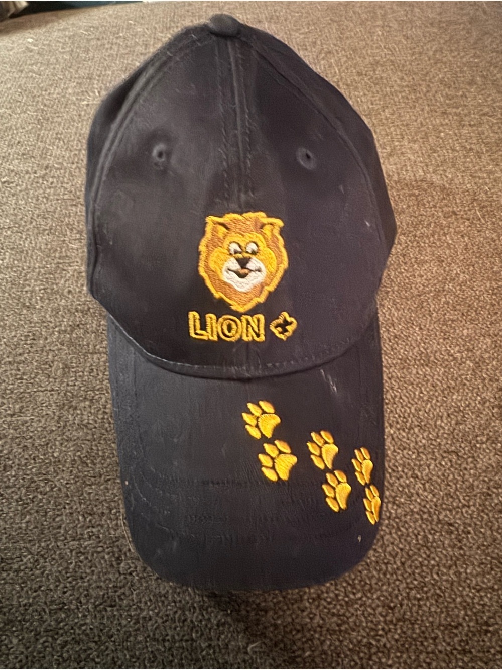 Scouting America Blue Lion Baseball Cap with Yellow Embroidery